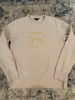 Banana Republic Fall Logo Crewneck Sweatshirt  with Yellow Embroidery M